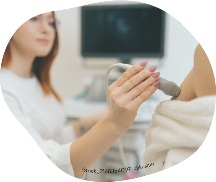 Brustuntersuchung mit Ultraschall 