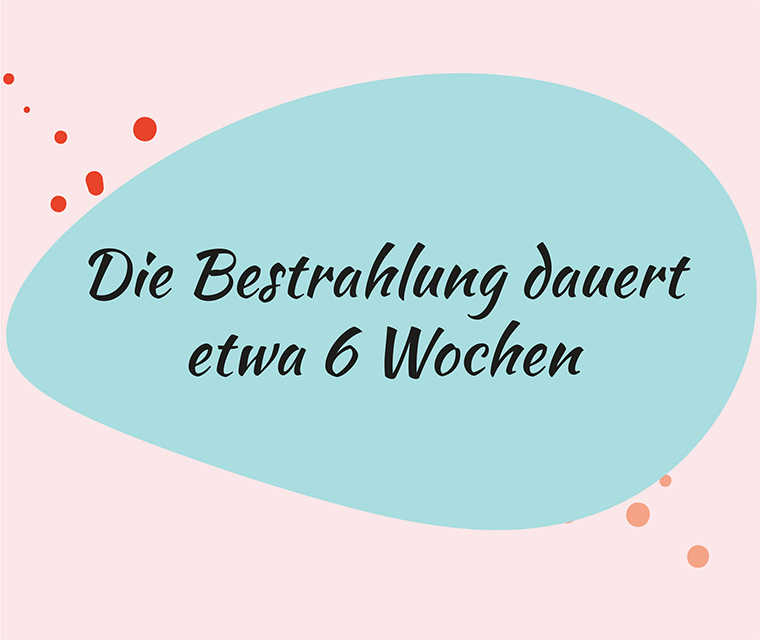 Leben  mit Brustkrebs: Spruch Die Bestrahlung dauert etwa 6 Wochen