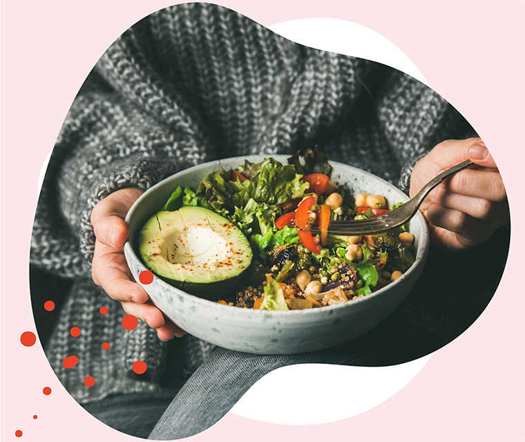 Leben mit Brustkrebs: Nahaufnahme von einer Bowl