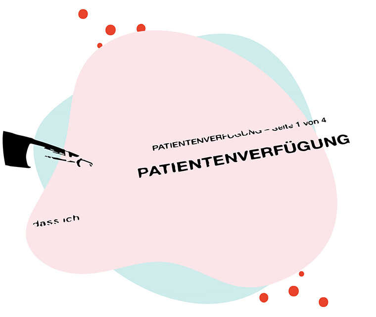 Leben mit Brustkrebs: Illustration einer Patientenverfügung Leben mit Brustkrebs: Illustration einer Patientenverfügung