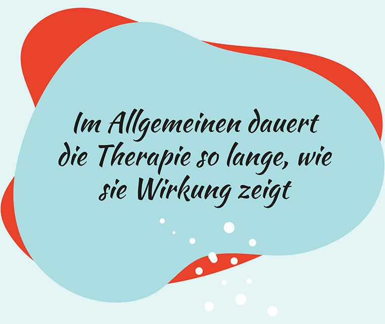 Leben mit Brustkrebs: Spruch - Im Allgemeinen dauert die Therapie so lange, wie sie Wirkung zeigt