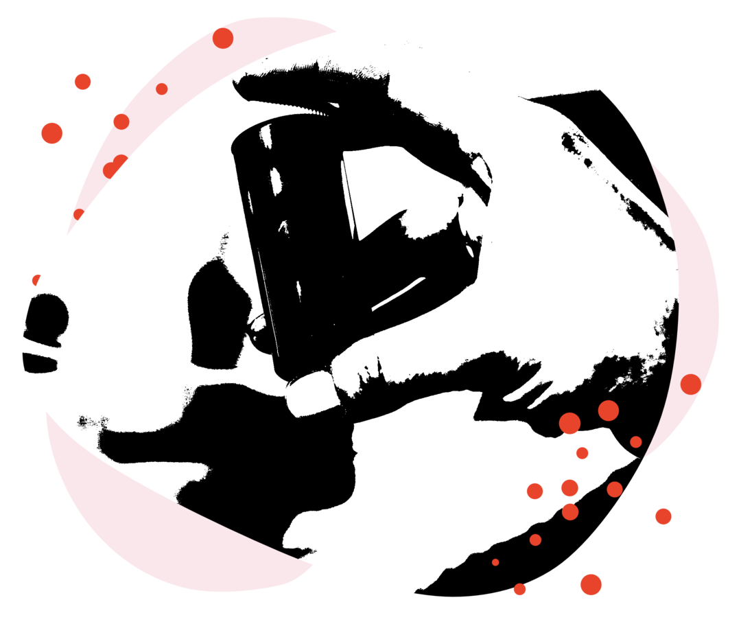 Eine transparente Tablettendose in einer Hand.