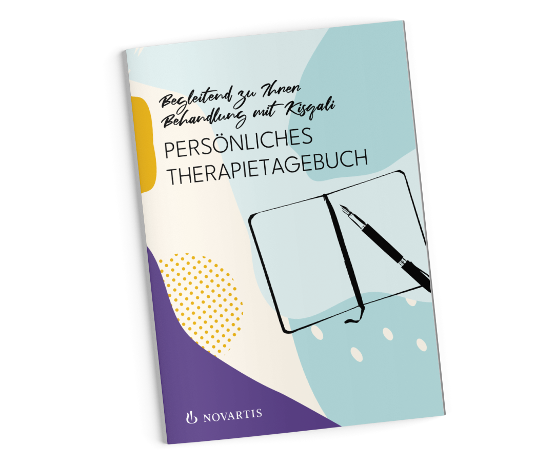 Titelseite des Therapietagebuchs für Kisqali.