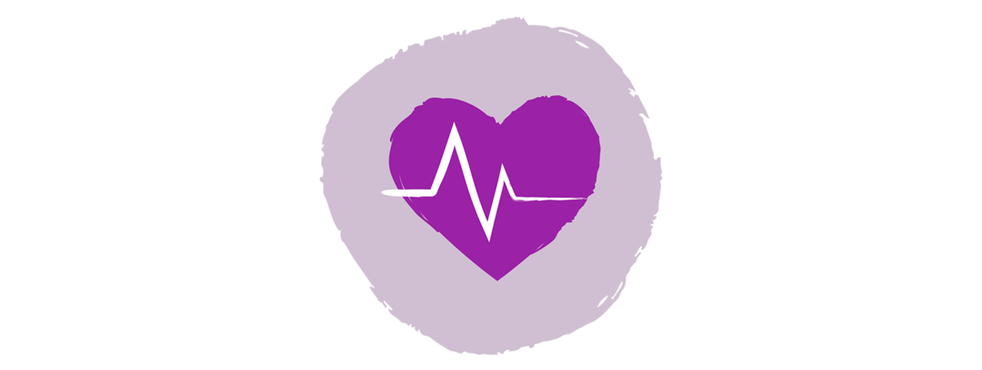 Icon mit einem Herz und einer EKG-Linie.